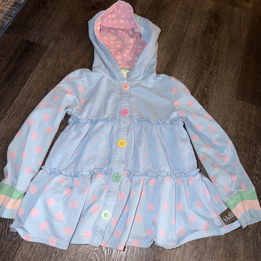 Girls Matilda Jane  Dream Chasers Cool Morning Jacket Hooded Button Up Size 6
